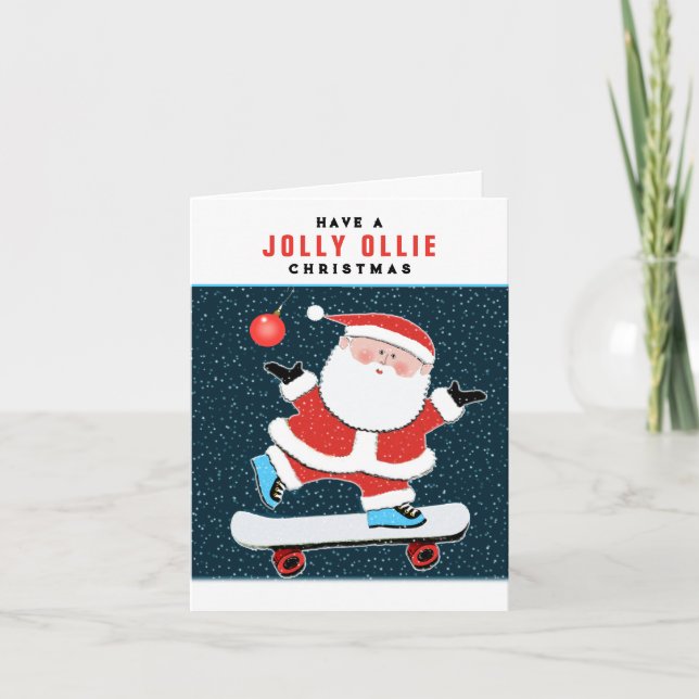 Tarjetas de Navidad para Skater (Anverso)