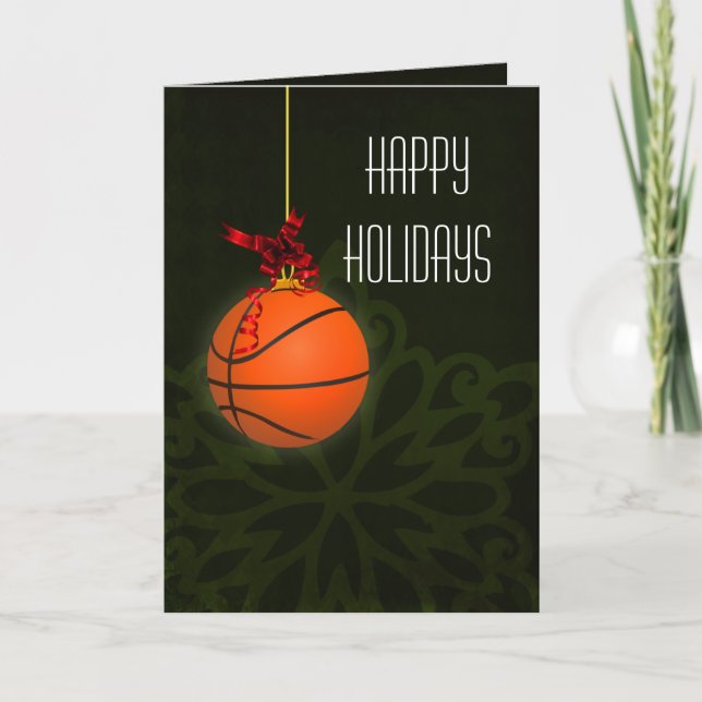 Tarjetas de Navidad para un jugador de baloncesto (Anverso)
