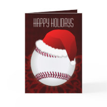 tarjetas de Navidad para un jugador de béisbol