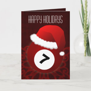 tarjetas de Navidad para un jugador de billar