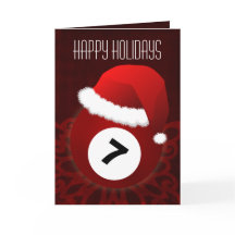 Tarjetas de Navidad para un jugador de billar