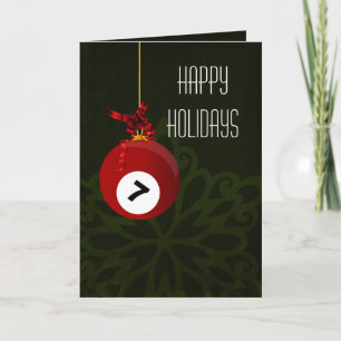 tarjetas de Navidad para un jugador de billar