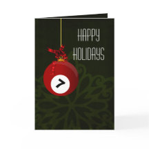 Tarjetas de Navidad para un jugador de billar