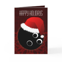 Tarjetas de Navidad para un jugador de bolos