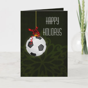 Tarjetas de Navidad para un jugador de fútbol