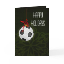 Tarjetas de Navidad para un jugador de fútbol