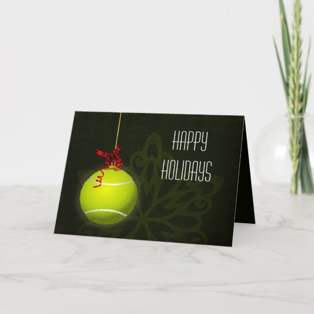tarjetas de Navidad para un jugador de tenis (Anverso)