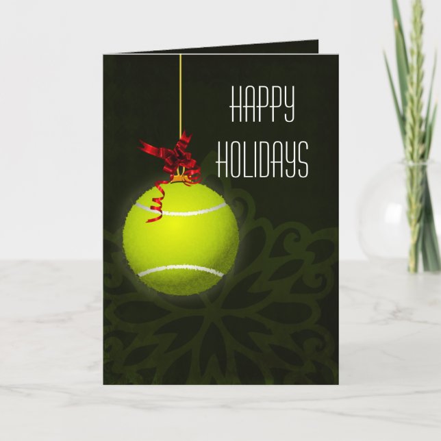 tarjetas de Navidad para un jugador de tenis (Anverso)