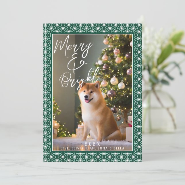 Tarjetas de Navidad | Patrón japonés de kimono ASA (Anverso de pie)