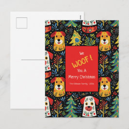 Tarjetas de Navidad Perros Lindos Fiesta