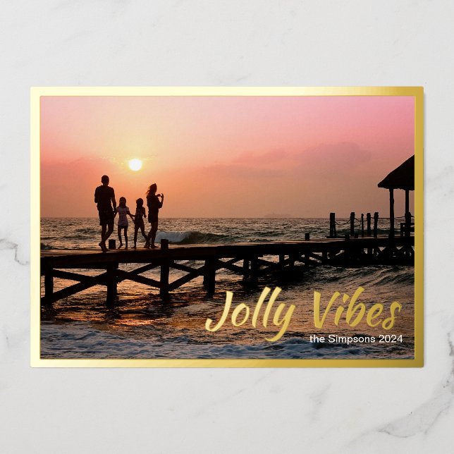 Tarjetas de Navidad Personalizadas con Papel de Al (Anverso)