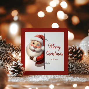 Tarjetas de Navidad Personalizadas de Santa para l