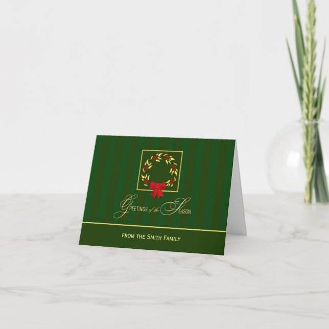 Tarjetas de Navidad personalizadas elegantes del (Anverso)