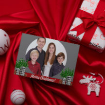 Tarjetas de Navidad personalizadas foto rústicas m