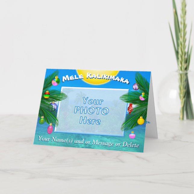 Tarjetas de Navidad personalizadas Kalikimaka de (Anverso)