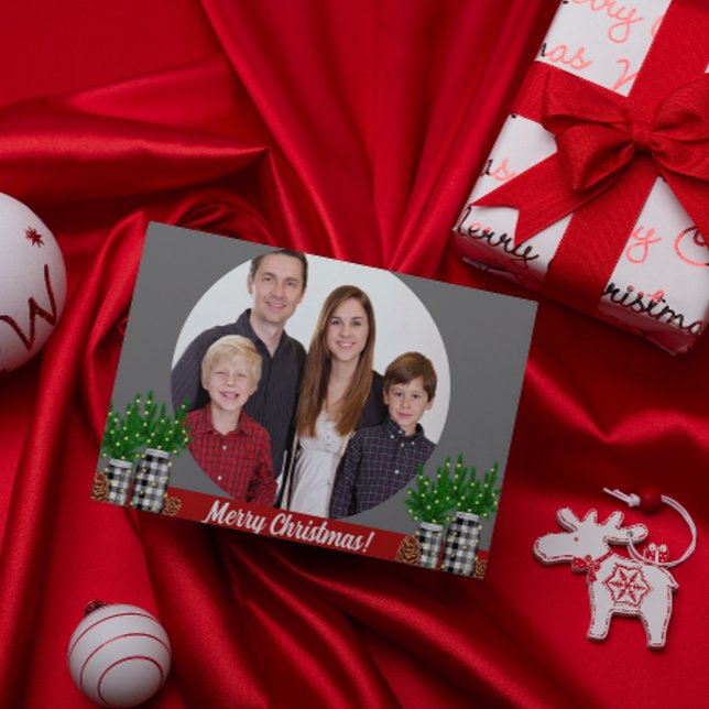 Tarjetas de Navidad personalizadas rústicas modern (Subido por el creador)