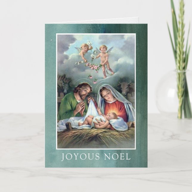 Tarjetas de Navidad religiosas el | Noel feliz (Anverso)