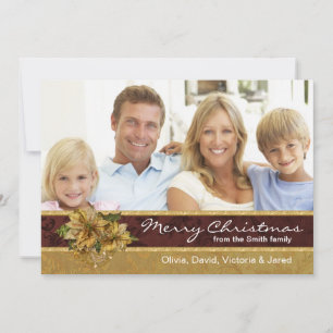 Tarjetas de Navidad rojas de la foto del