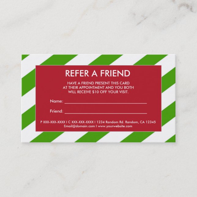 Tarjetas de Navidad rojas y verdes se refieren a u (Anverso)
