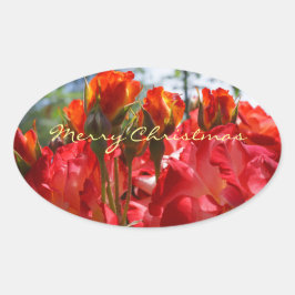 Tarjetas de Navidad sellos pegatinas Rosas Rojas