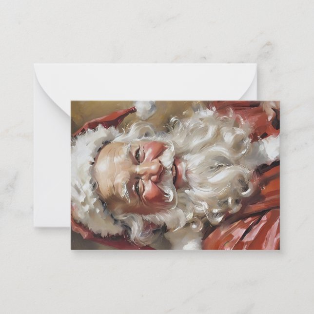 Tarjetas de Navidad Sonrisas de Santa (Anverso)