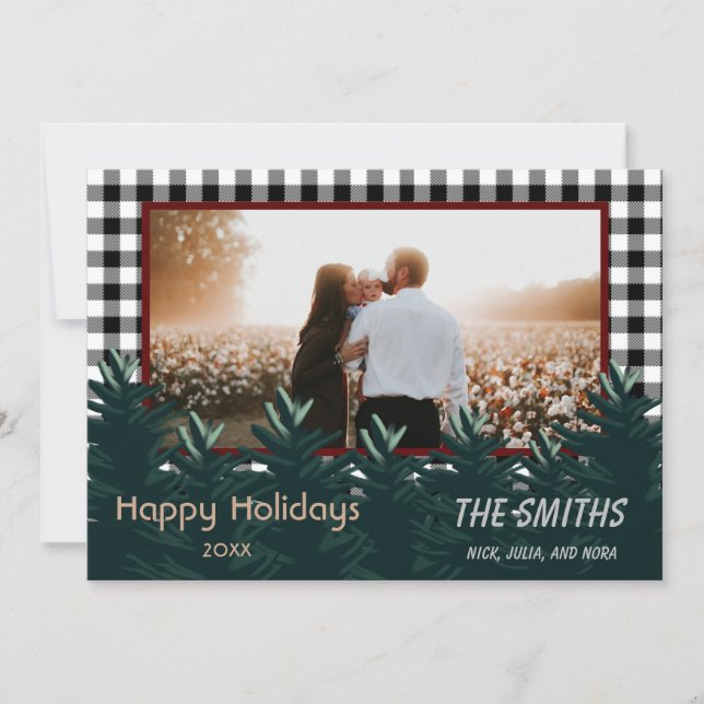 Tarjetas de navidad, tarjeta fotográfica navideña  (Anverso)