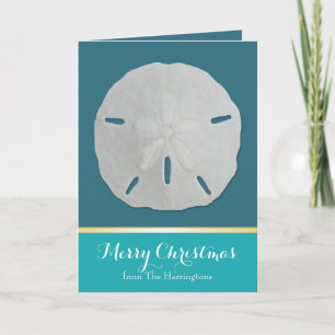 Tarjetas de Navidad tropicales de dólar de arena t