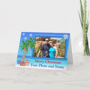 Tarjetas de Navidad Tropicales Personalizadas y co