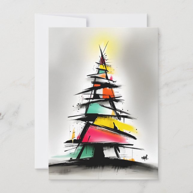Tarjetas de Navidad únicas, brillantes y divertida (Anverso)