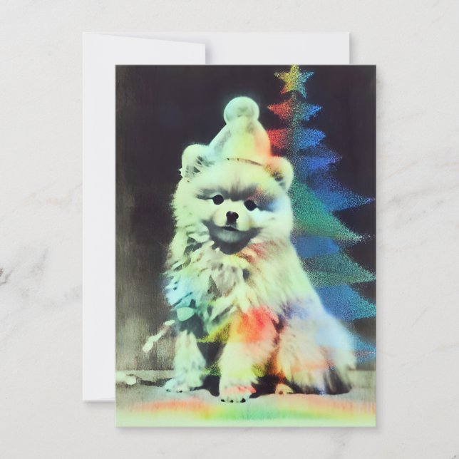 Tarjetas de Navidad únicas de Pomerania (Anverso)