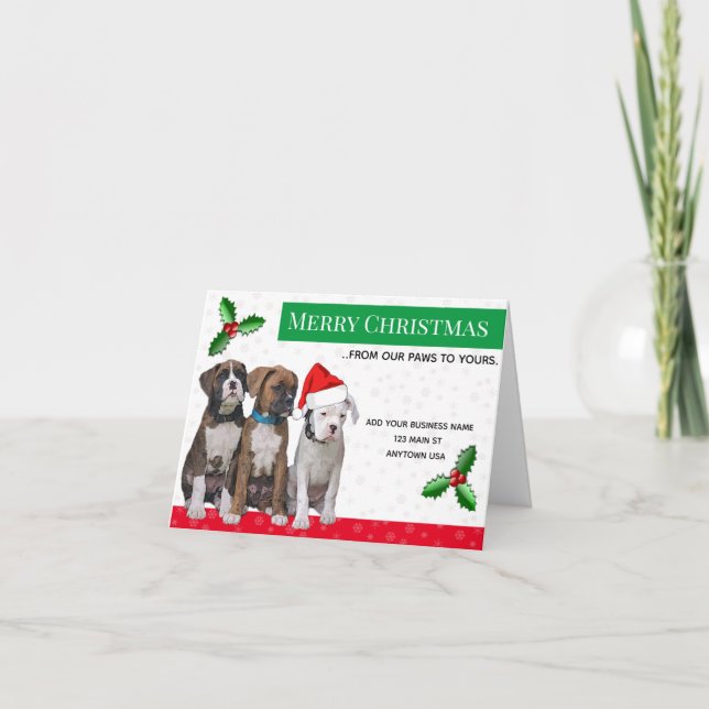 Tarjetas de Navidad veterinarias, perro (Anverso)