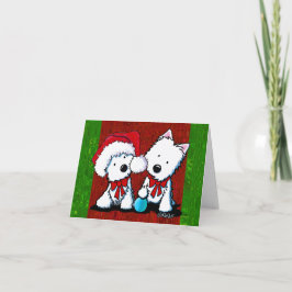 Tarjetas de Navidad Westier Terrier Duo