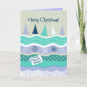 Tarjetas de Navidad y nieve para fisioterapeutas