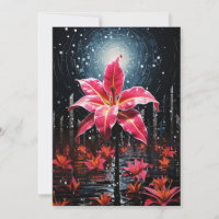Tarjetas de Navidades abstractas de flores de Poin