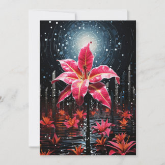 Tarjetas de Navidades abstractas de flores de Poin