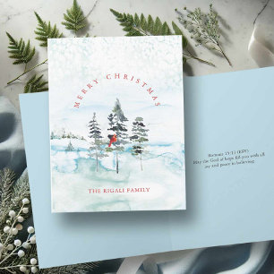 Tarjetas de Navidades acuarelas con verso de la Bi