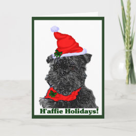 Tarjetas de Navidades Affenpinscher personalizadas