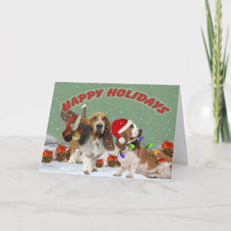 Tarjetas de Navidades Basset Ho Ho Ho Ho Ho Ho Ho