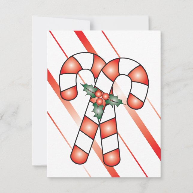 Tarjetas de Navidades Candy Cane (Anverso)