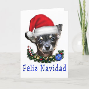 tarjetas de navidades de animales chihuahuas