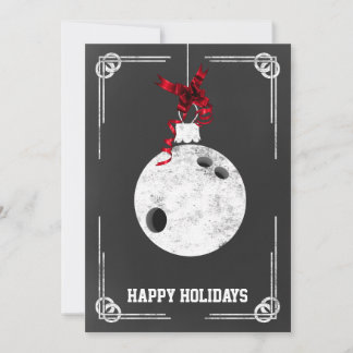 tarjetas de Navidades de boliche de pizarra