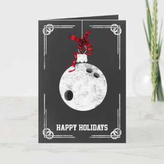tarjetas de Navidades de boliche de pizarra
