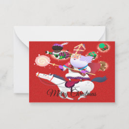 Tarjetas de Navidades de caballos blancos de Santa