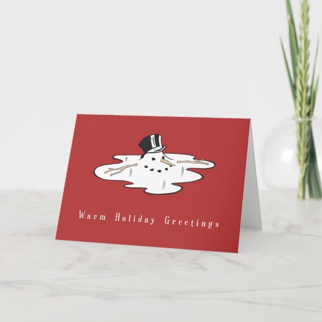Tarjetas de Navidades de empresas Snowman (Anverso)