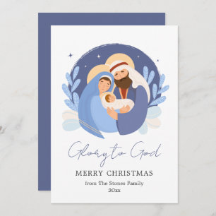 Tarjetas de Navidades de escenas de natividad mode