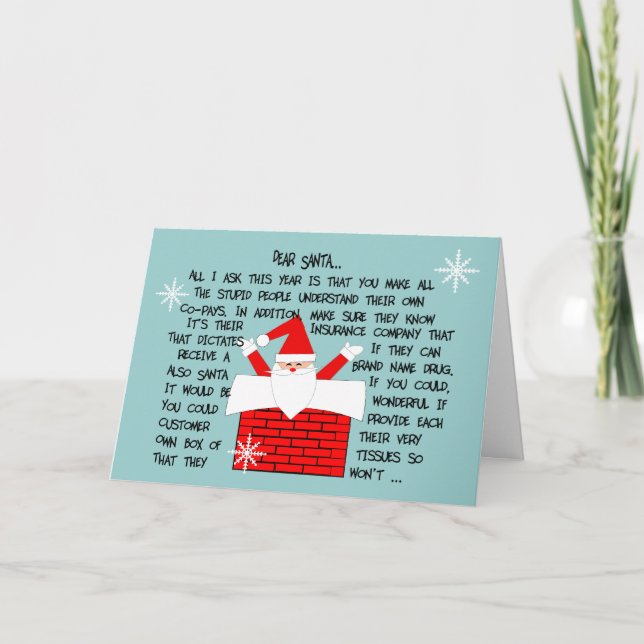 Tarjetas de Navidades de farmacia raras y divertid (Anverso)