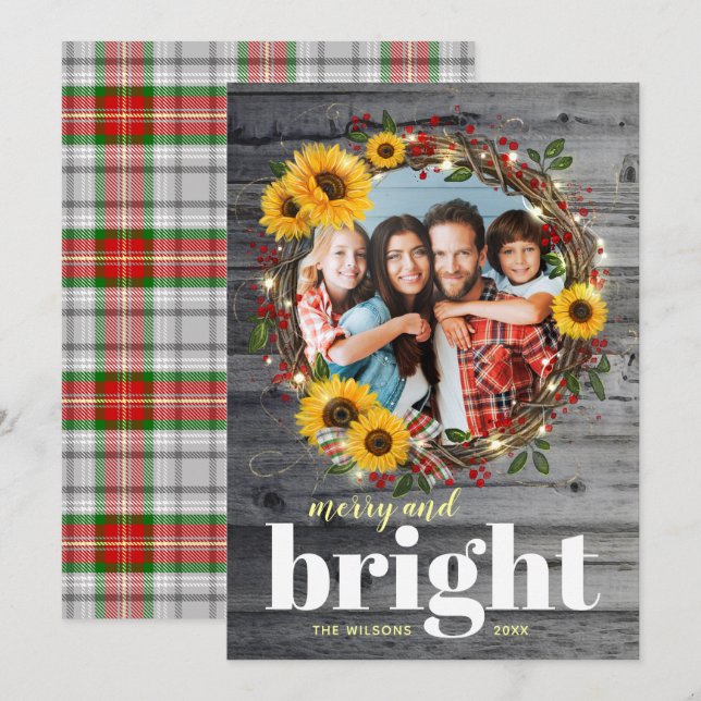 Tarjetas de Navidades de flores de marisma rusa (Anverso / Reverso)