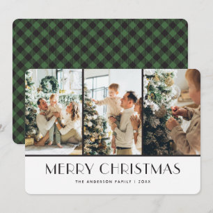 Tarjetas de Navidades de foto de búfalo verde mode