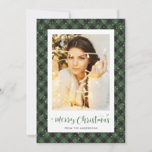 Tarjetas de Navidades de foto de nieve con relleno