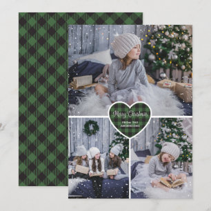 Tarjetas de Navidades de foto de nieve con relleno